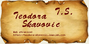 Teodora Škavović vizit kartica